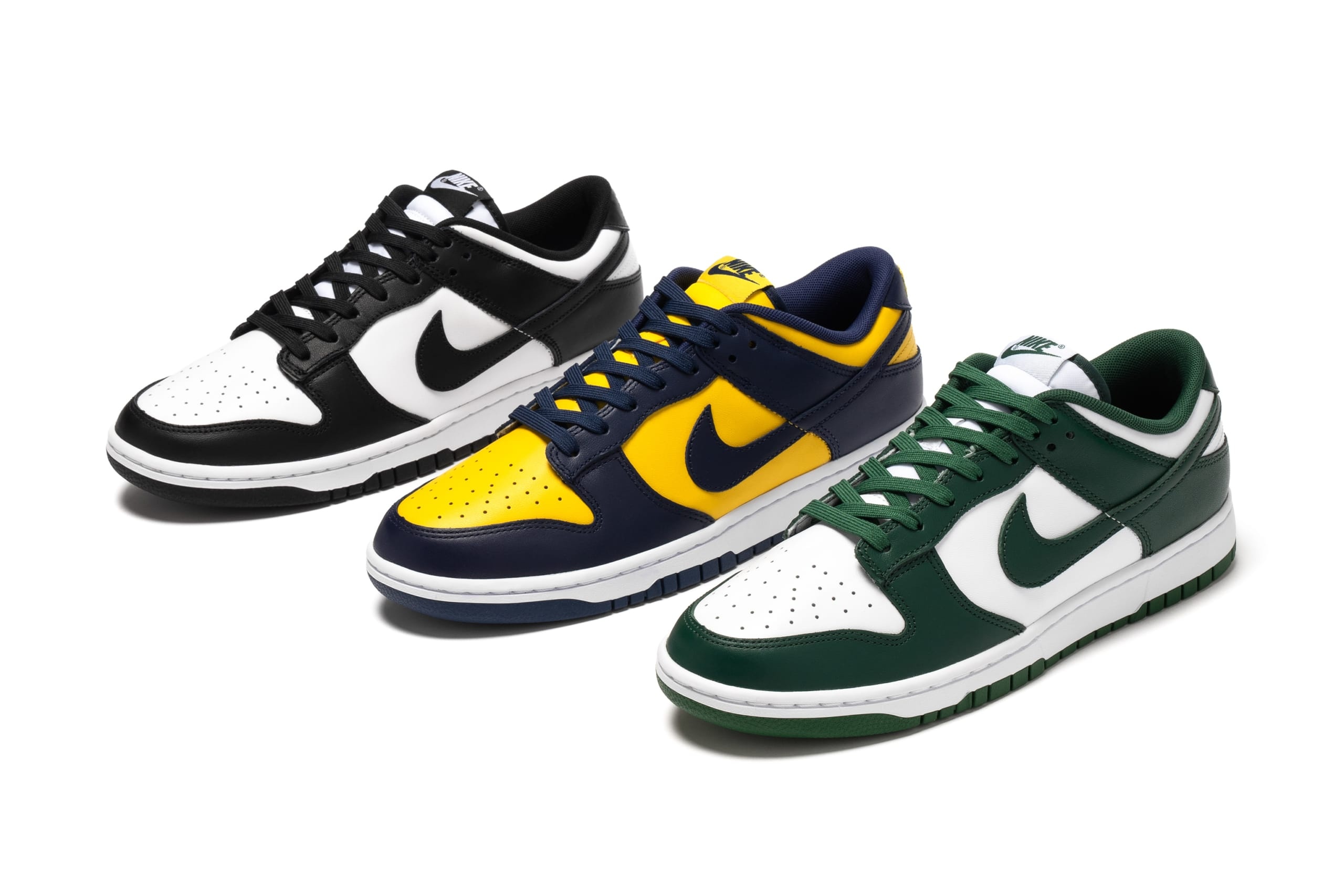 Nike Dunk Low &#8216;Michigan&#8217;, &#8216;Michigan State&#8217; &#038; &#8216;Black/White&#8217; | Release Date: | HAVEN