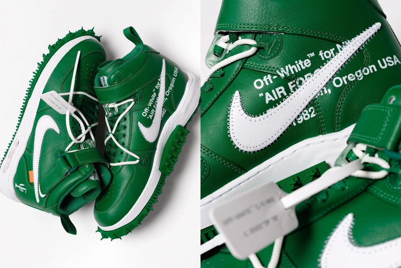Off-White x Nike Air Force 1 Mid Green Release Date